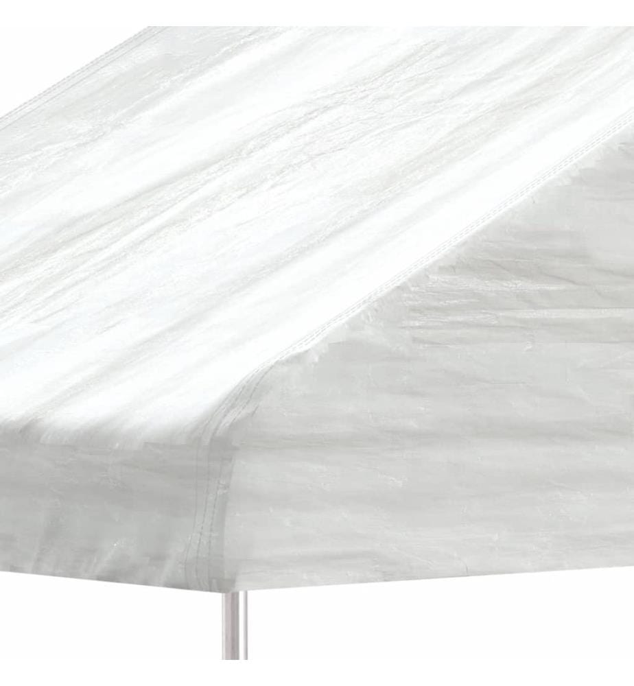 Pavillon mit Dach Weiss 13,38x2,28x2,69 m Polyethylen