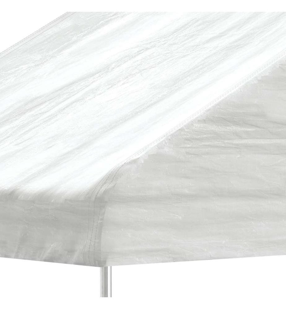 Pavillon mit Dach Weiss 4,46x5,88x3,75 m Polyethylen