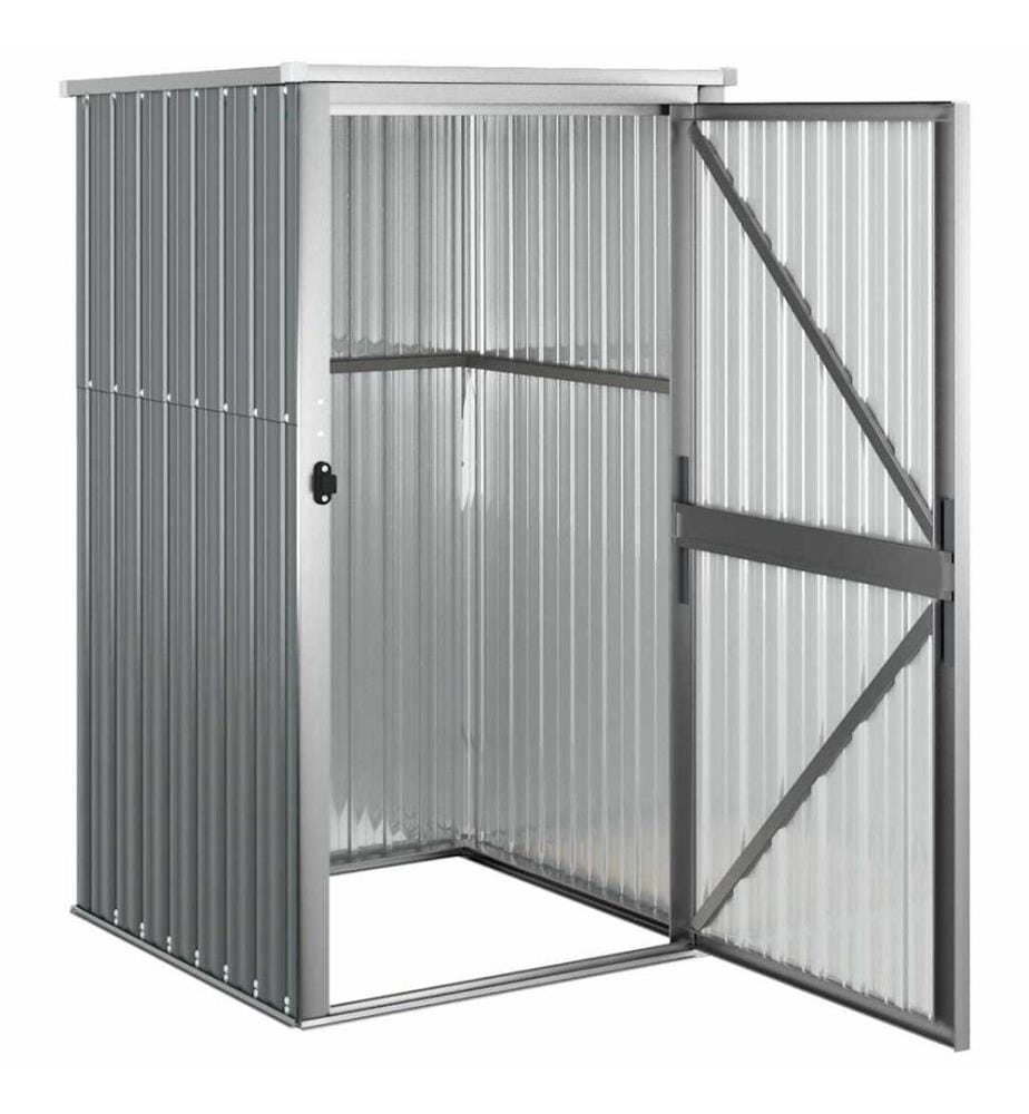 Abri à outils de jardin gris 88x89x161 cm acier galvanisé