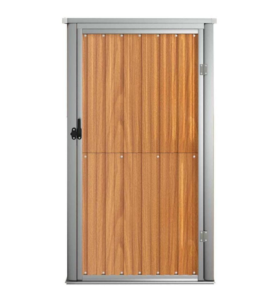 Abri à outils de jardin marron 88x89x161 cm acier galvanisé