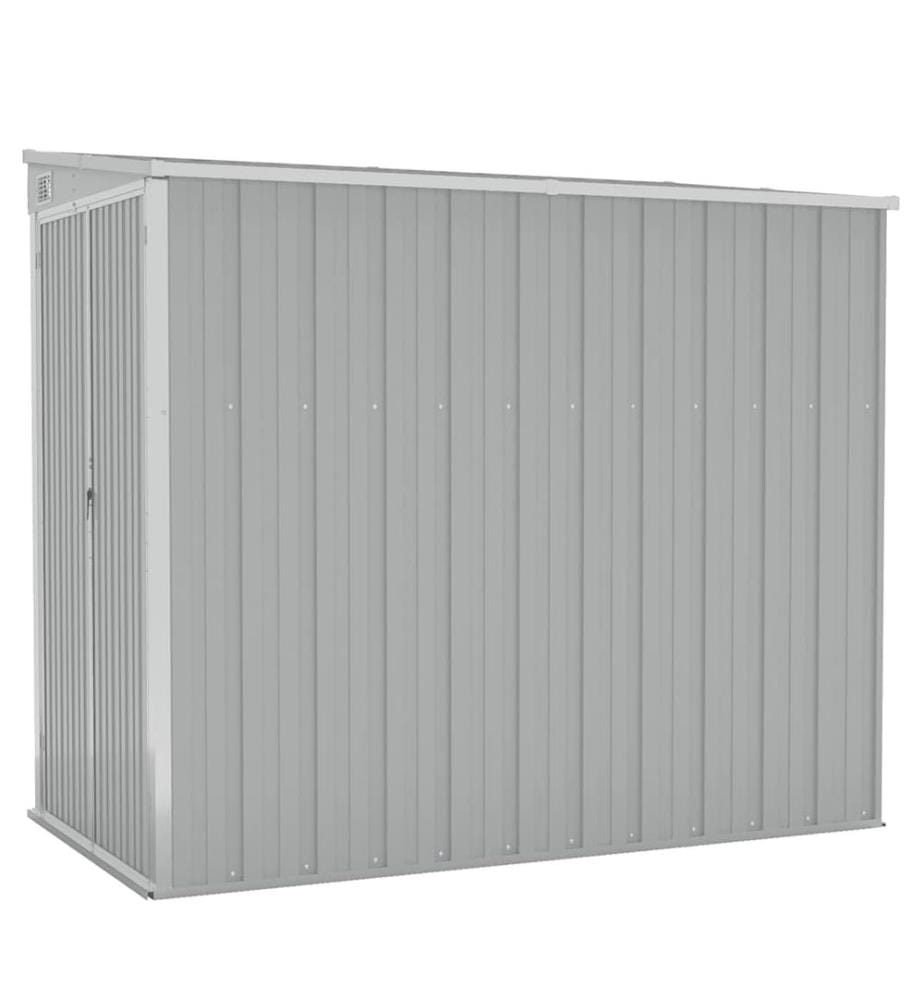 Abri de jardin mural Gris 118x194x178 cm Acier galvanisé