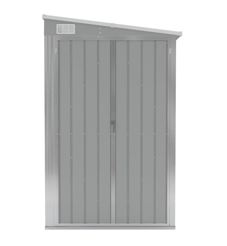 Abri de jardin mural Gris 118x194x178 cm Acier galvanisé
