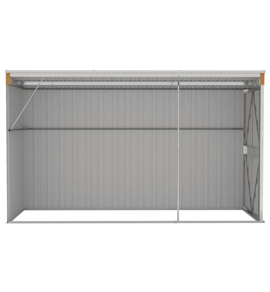 Abri de jardin mural marron 118 x 288 x 178 cm Acier galvanisé