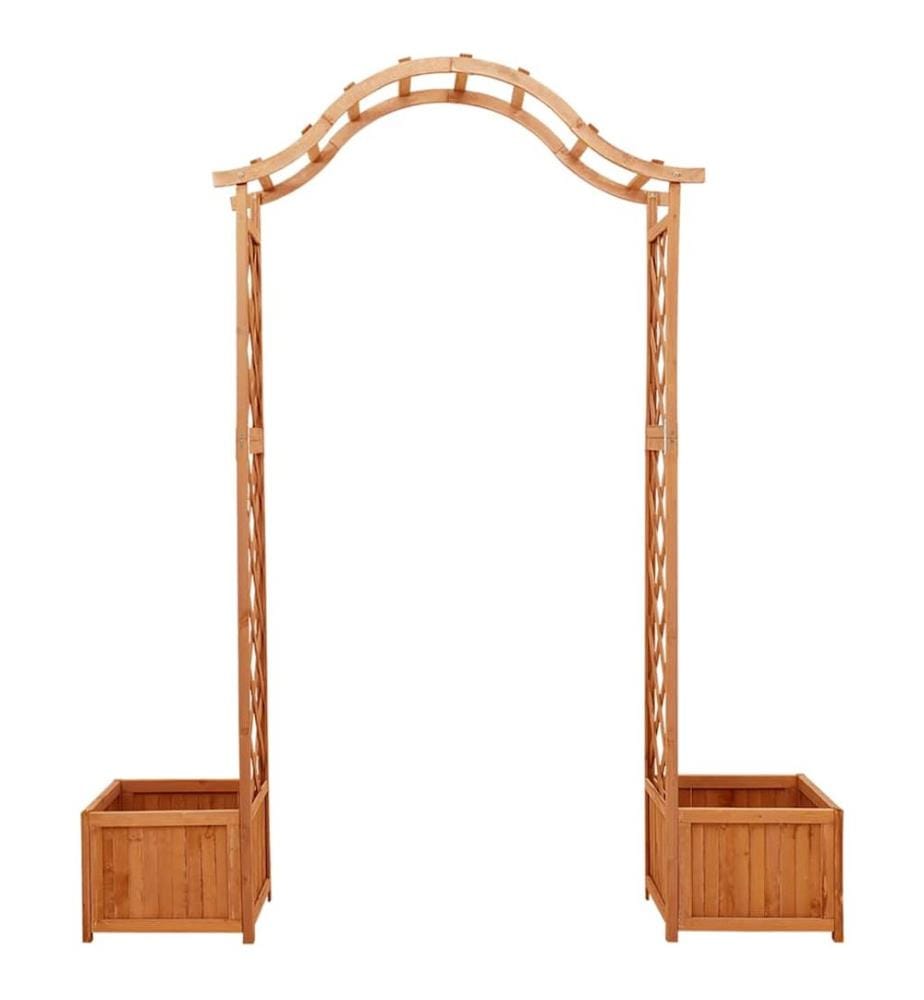 Pergola de jardin avec jardinière Bois pin massif