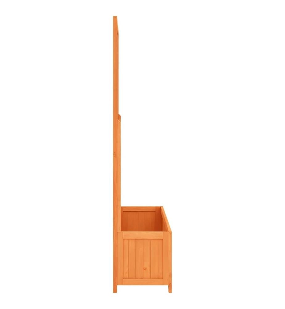 Jardinière à treillis jardin Marron 70x30x135 cm Bois de sapin