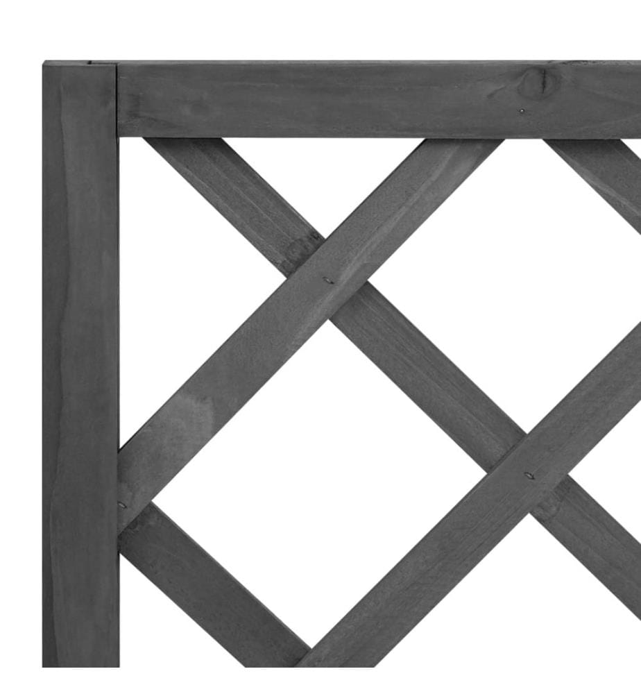 Garten-Spalier mit Blumenkasten Schwarz 70x30x135 cm Tannenholz