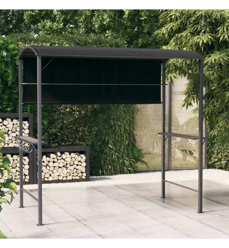Pavillon mit Dach 220x110x200 cm Anthrazit
