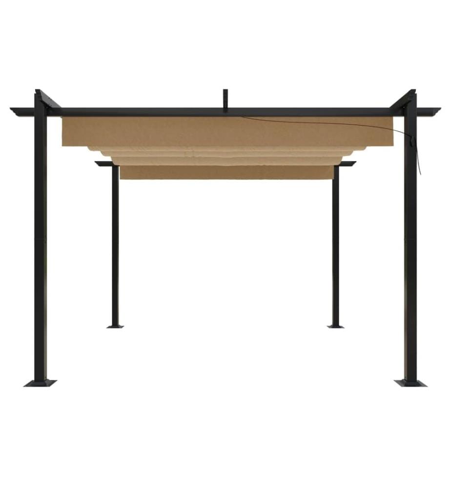 Pavillon mit Ausziehbarem Dach 3x3 m Taupe