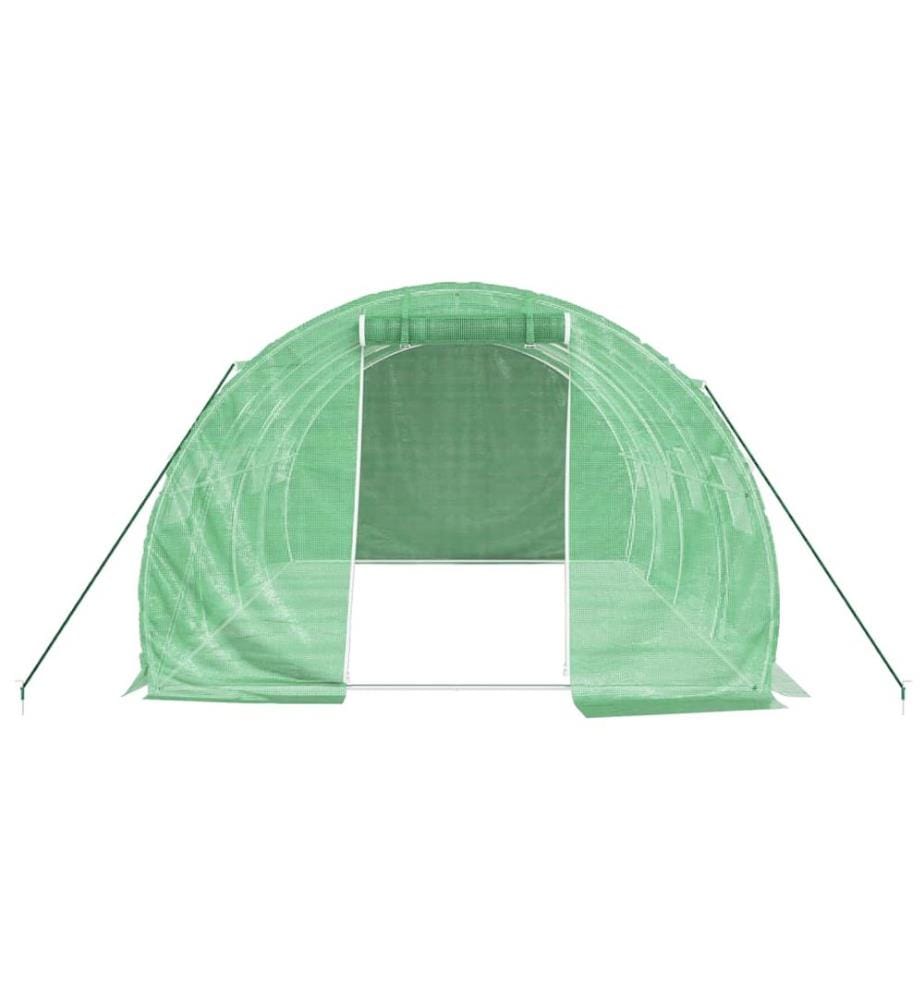 Gewächshaus mit Stahlrahmen Grün 12 m² 4x3x2 m