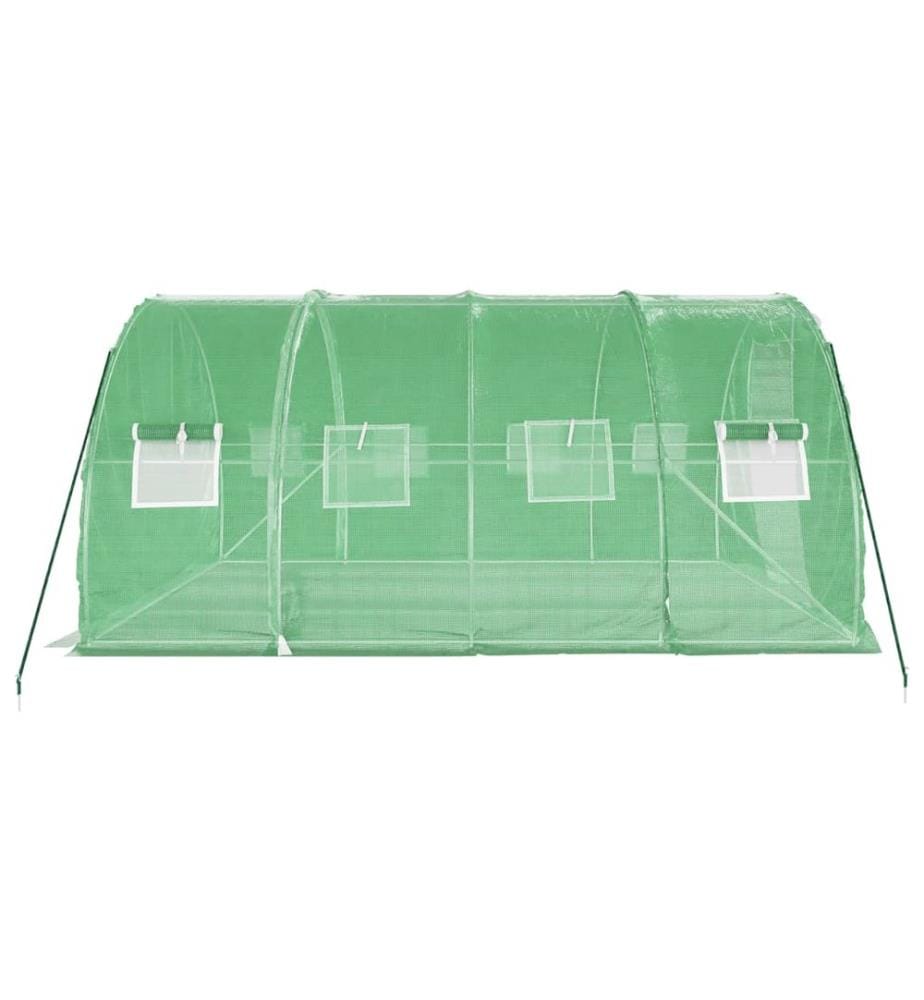 Gewächshaus mit Stahlrahmen Grün 12 m² 4x3x2 m