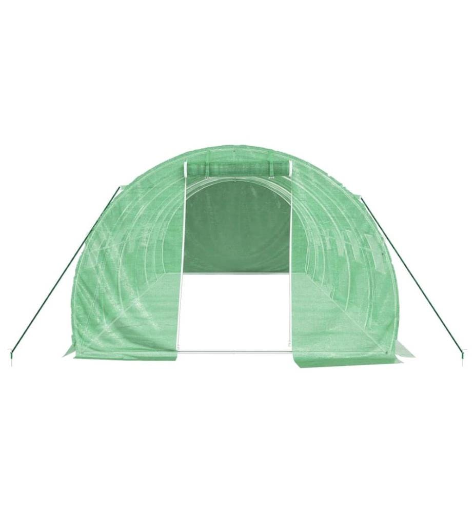 Gewächshaus mit Stahlrahmen Grün 18 m² 6x3x2 m