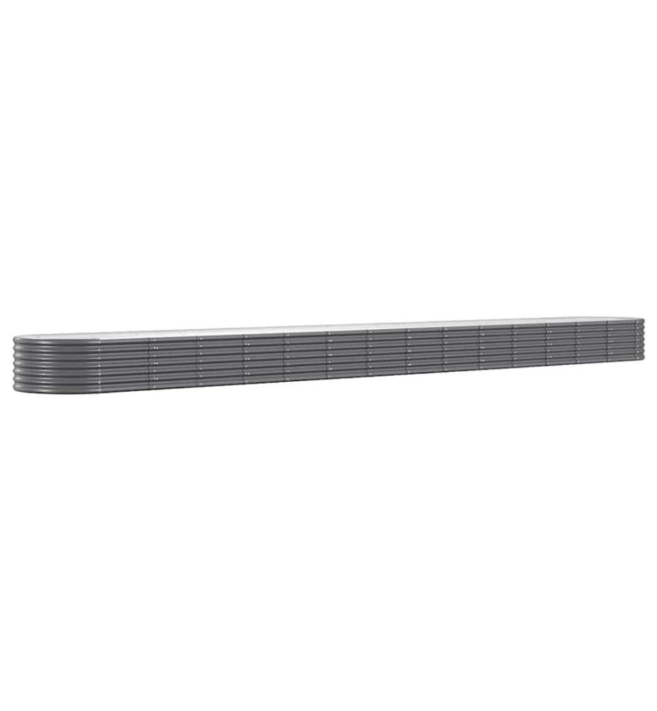 Lit surélevé de jardin Acier galvanisé Anthracite