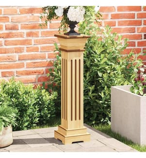 Support pilier carré à plantes Bois clair 17x17x66 cm MDF