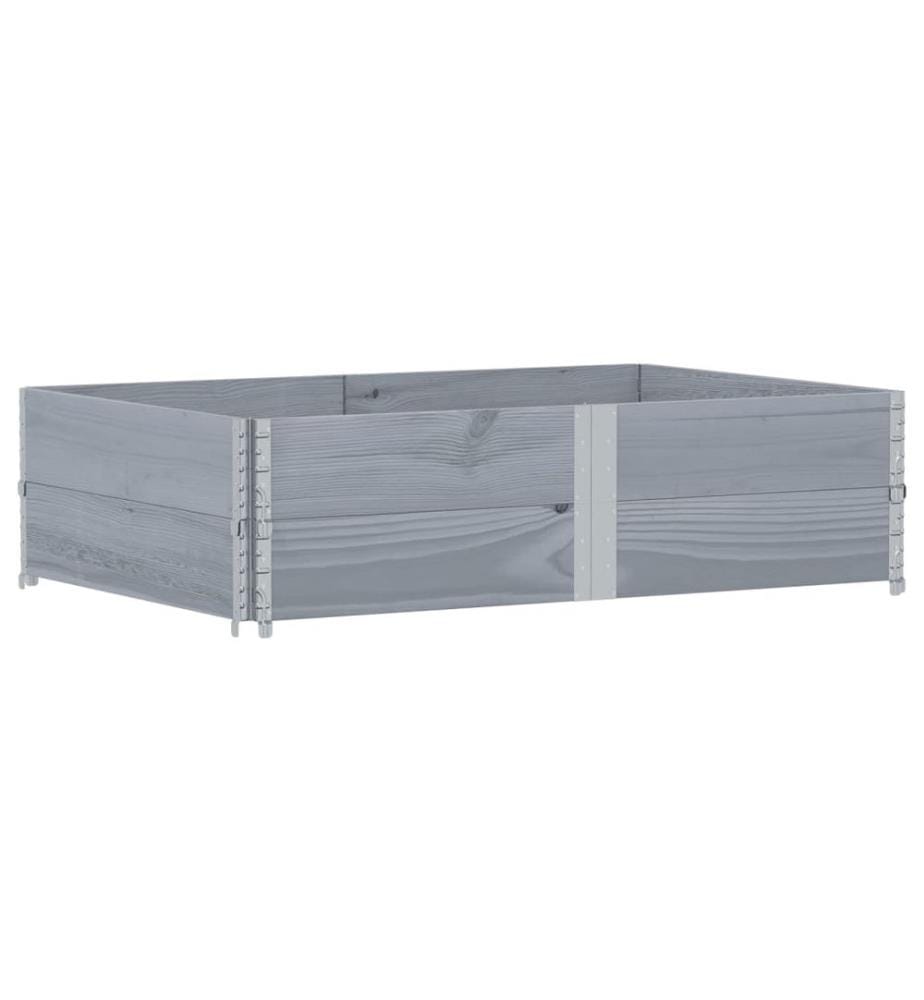 Pflanzkasten Grau 150x100 cm Massivholz Kiefer