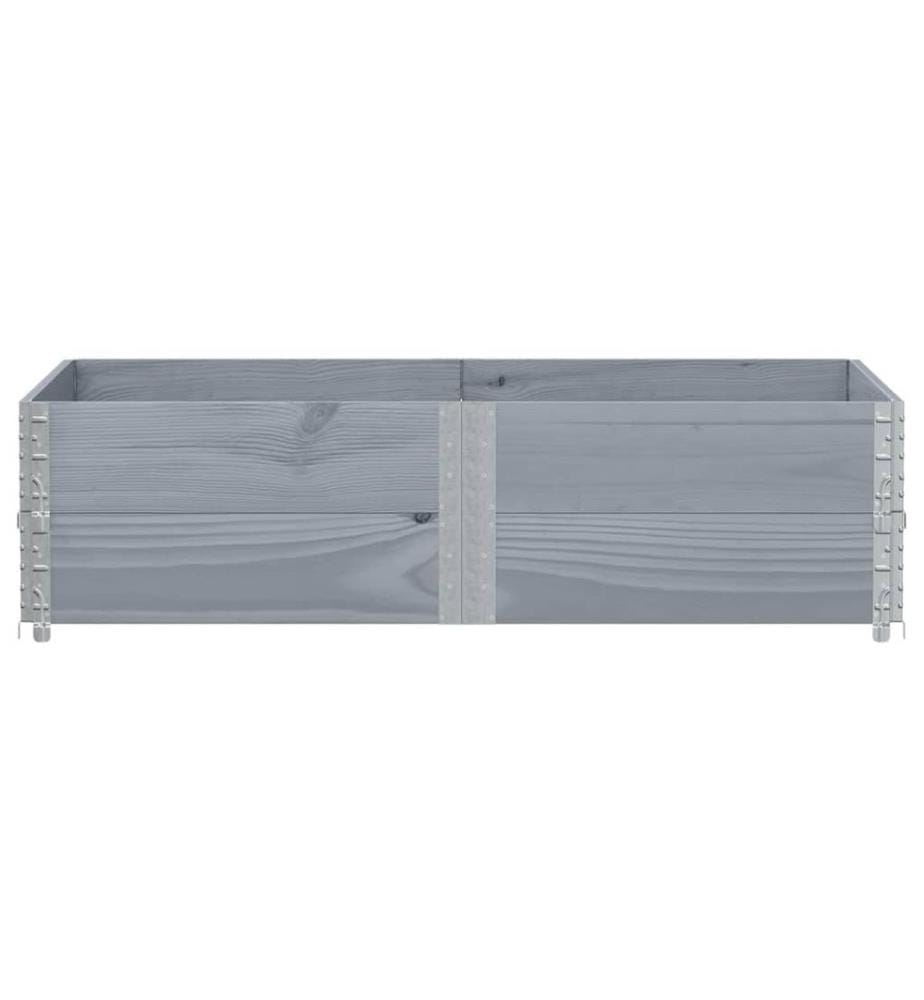 Pflanzkasten Grau 150x100 cm Massivholz Kiefer