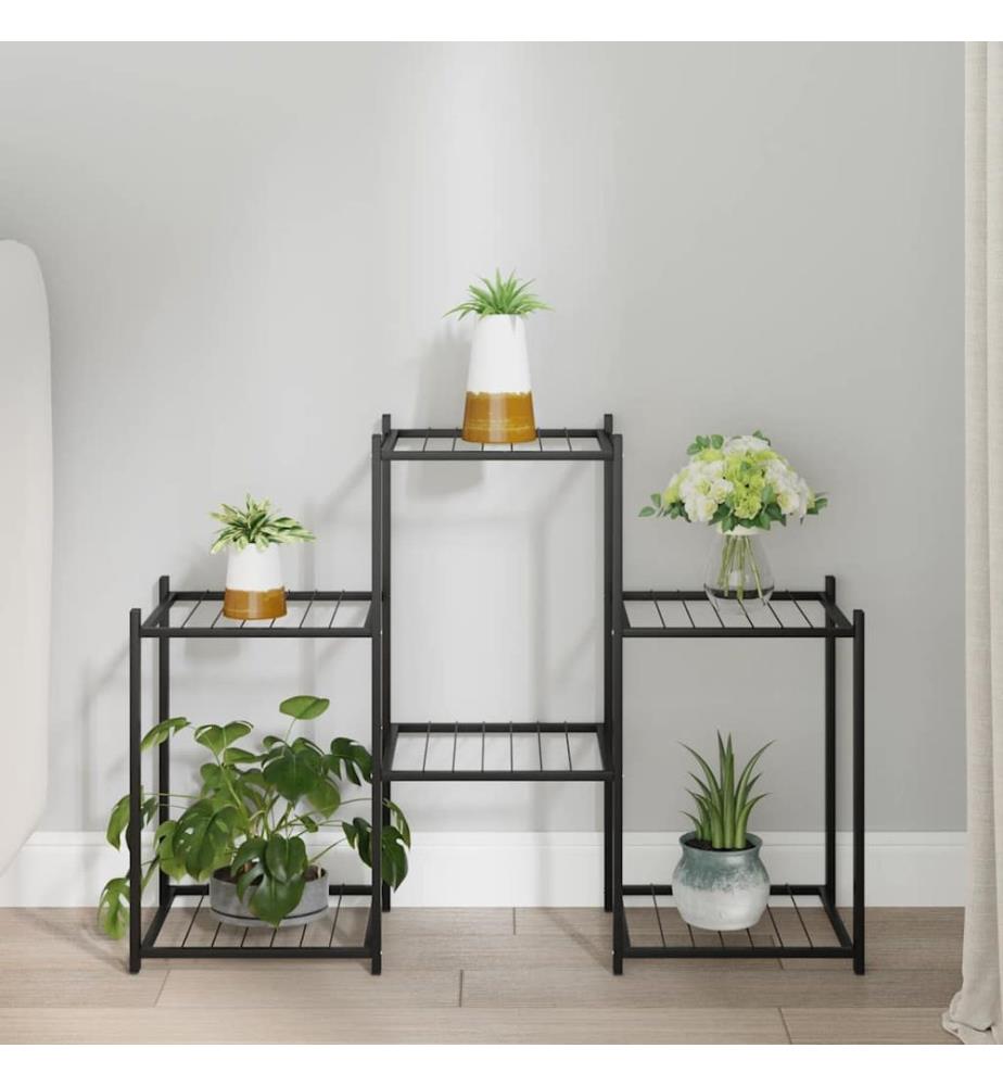 Jardinière 83x25x60 cm Noir Fer