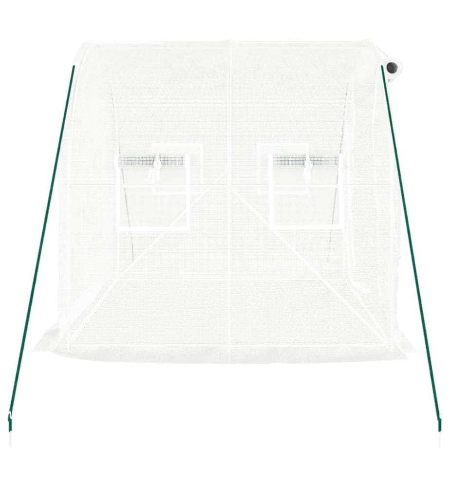 Gewächshaus mit Stahlrahmen Weiss 4 m² 2x2x2 m