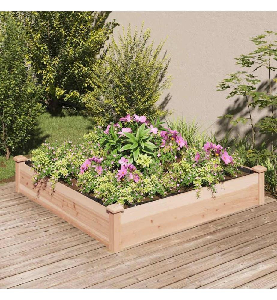 Hochbeet mit Einsatz 120x120x25 cm Massivholz Tanne