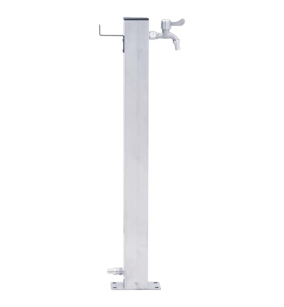Wassersäule für den Garten 100 cm Edelstahl Quadratisch