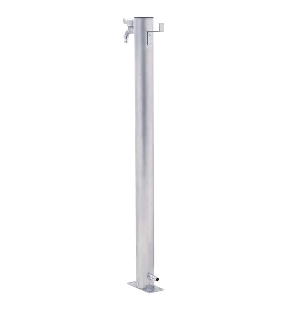 Wassersäule für den Garten 80 cm Edelstahl Rund
