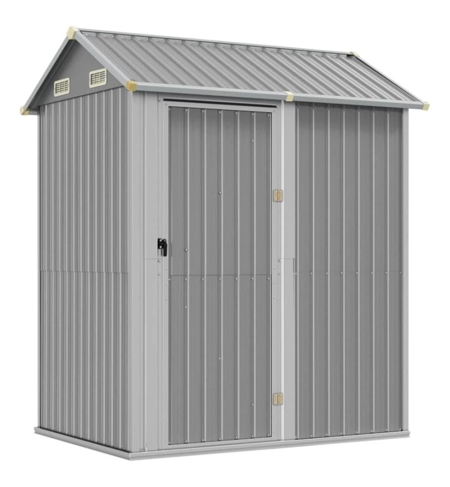 Gartenhaus Hellgrau 192x152,5x237 cm Verzinkter Stahl