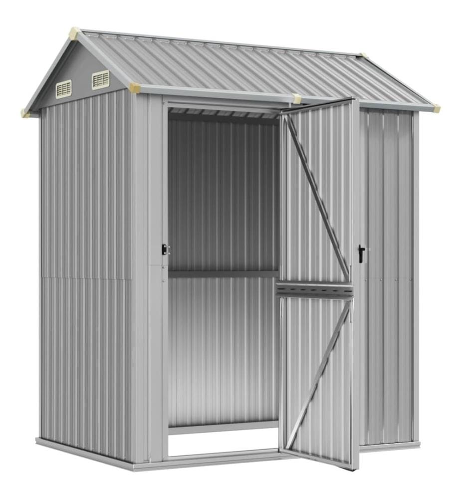Gartenhaus Hellgrau 192x152,5x237 cm Verzinkter Stahl