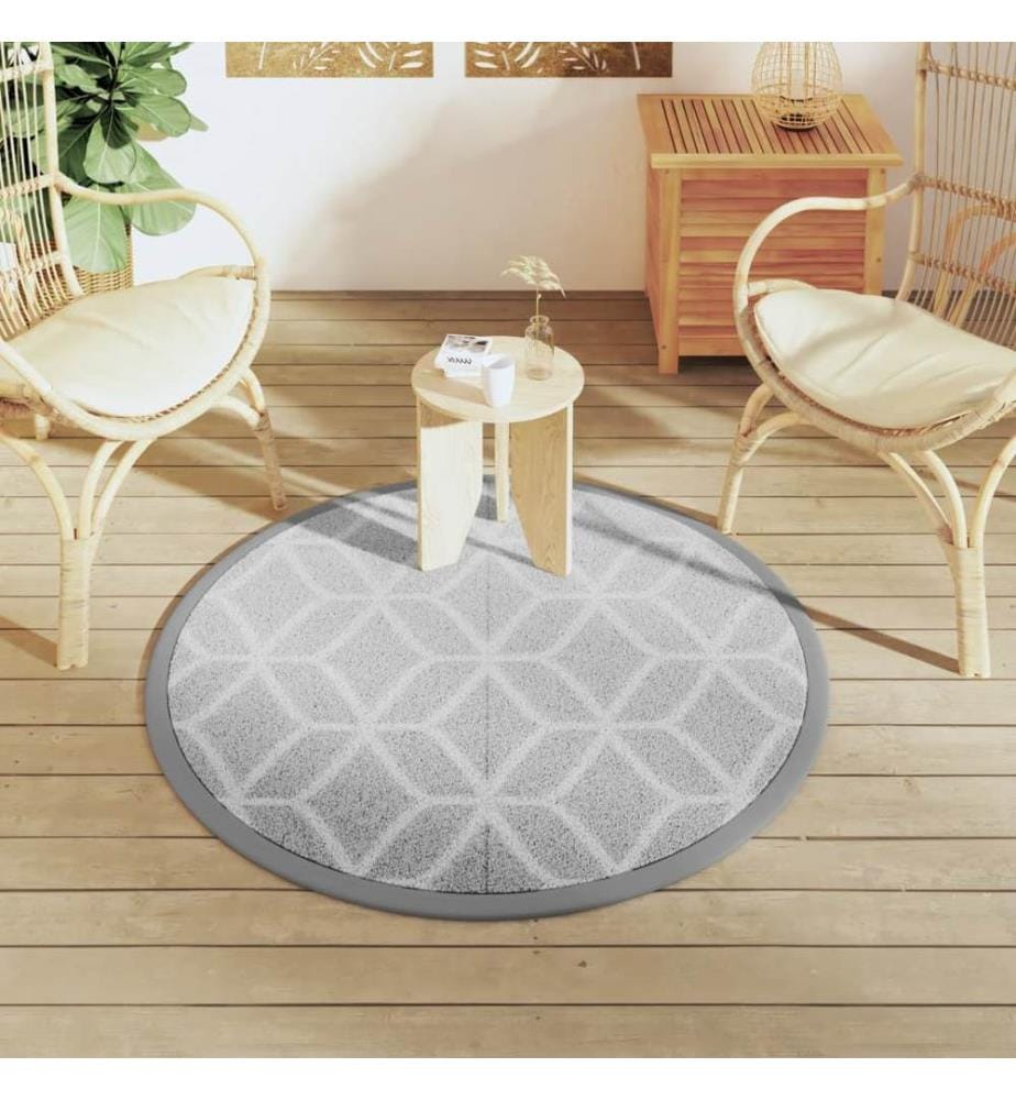 Outdoor-Teppich ARAKIL Grau Ø120 cm PP