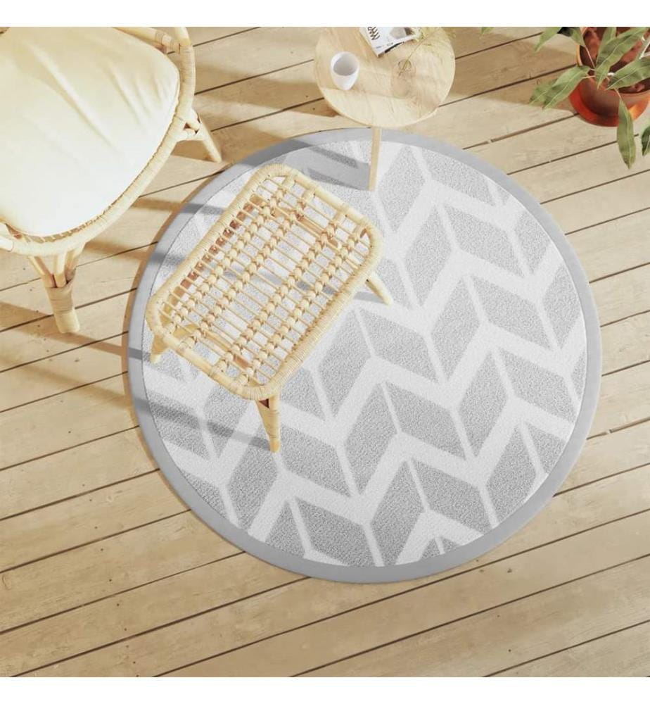 Outdoor-Teppich ARAKIL Grau Ø120 cm PP