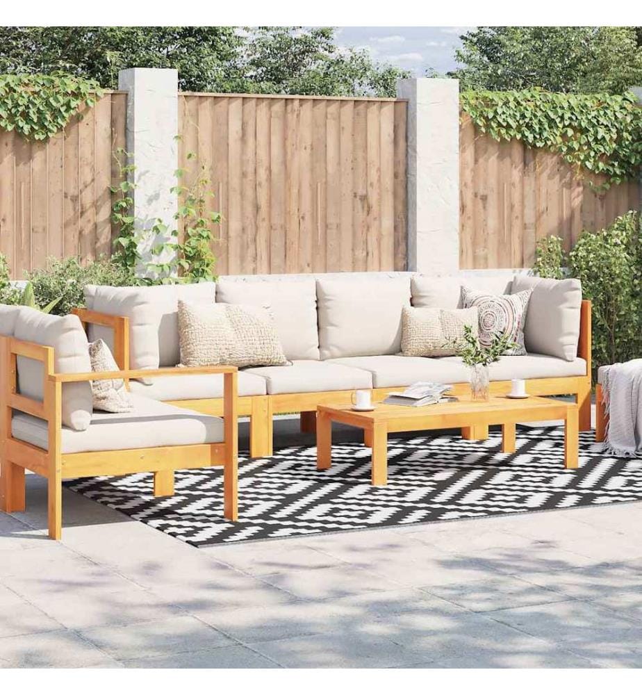 Outdoor-Teppich ARAKIL Weiss und Schwarz 190x290 cm PP