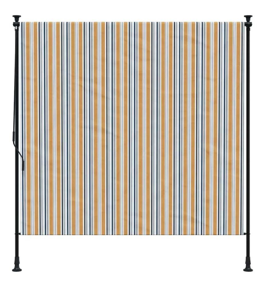 Aussenrollo Gelb und Weiss 200x270 cm Stoff und Stahl