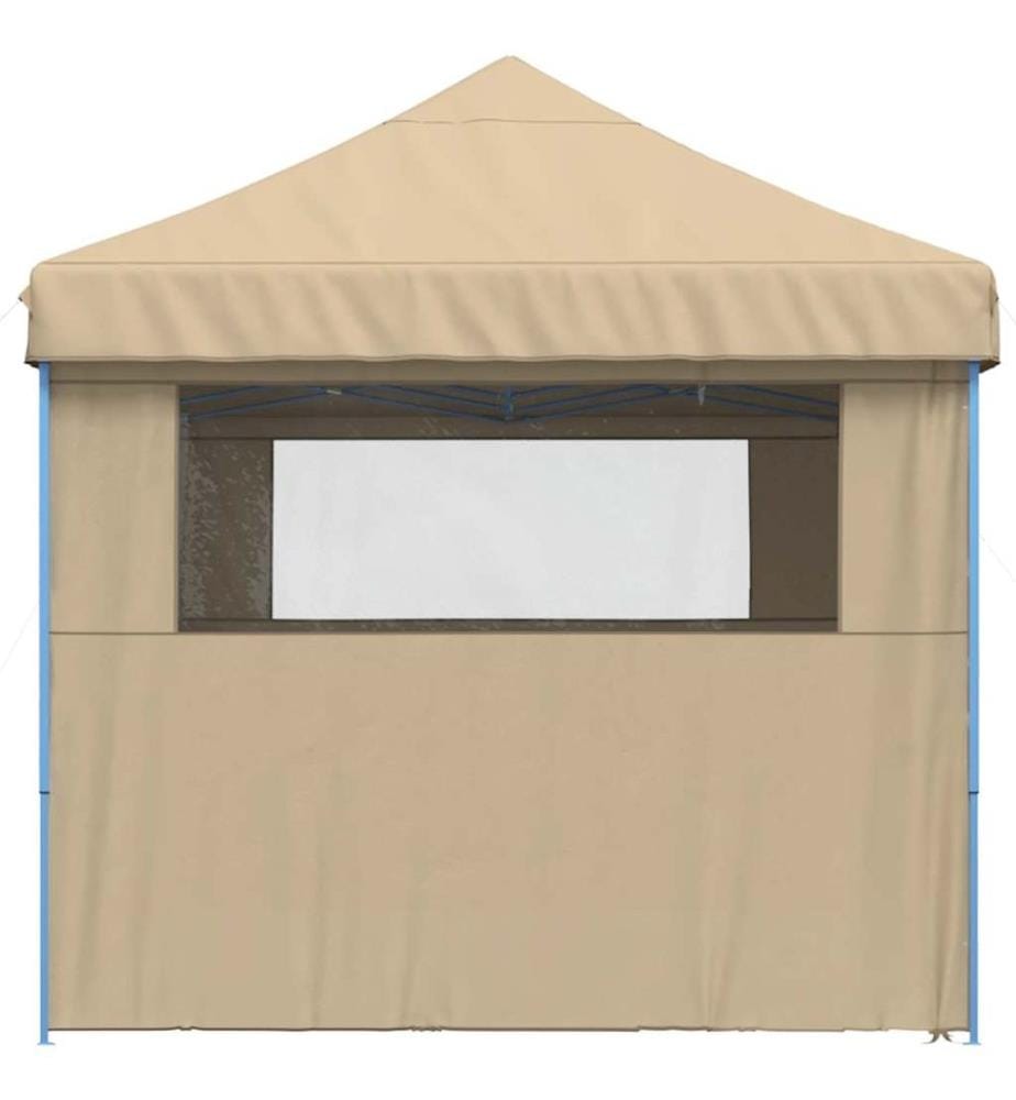 Partyzelt Faltbar Pop-Up mit 4 Seitenteilen Beige