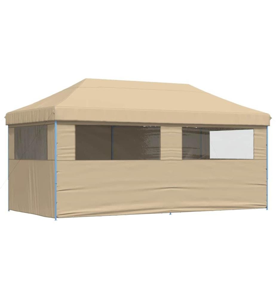 Partyzelt Faltbar Pop-Up mit 4 Seitenteilen Beige