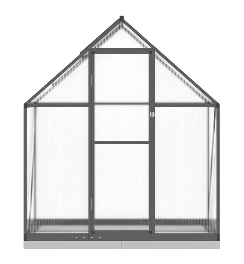 Gewächshaus mit Fundamentrahmen Anthrazit 169x58x202 cm Alu