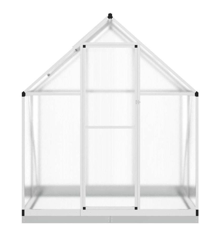 Gewächshaus mit Fundamentrahmen Silbern 169x114x202 cm Alu