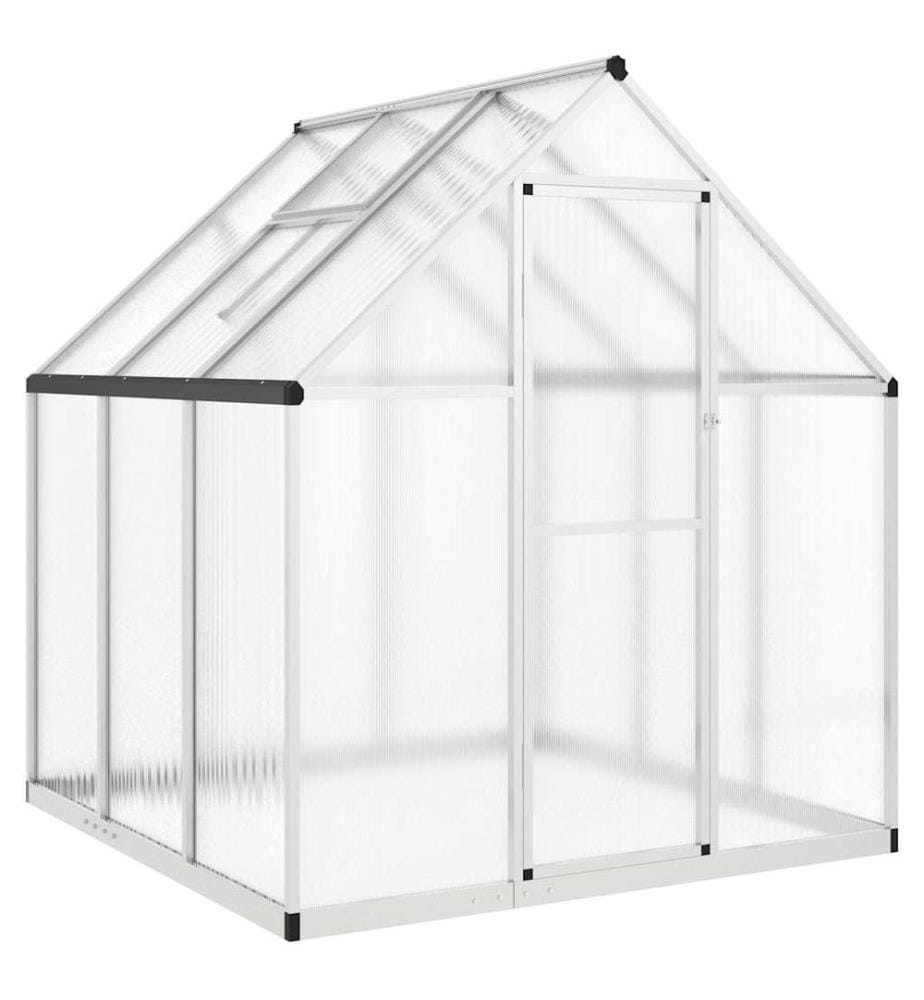Serre avec cadre de base argent 169x169x195 cm aluminium