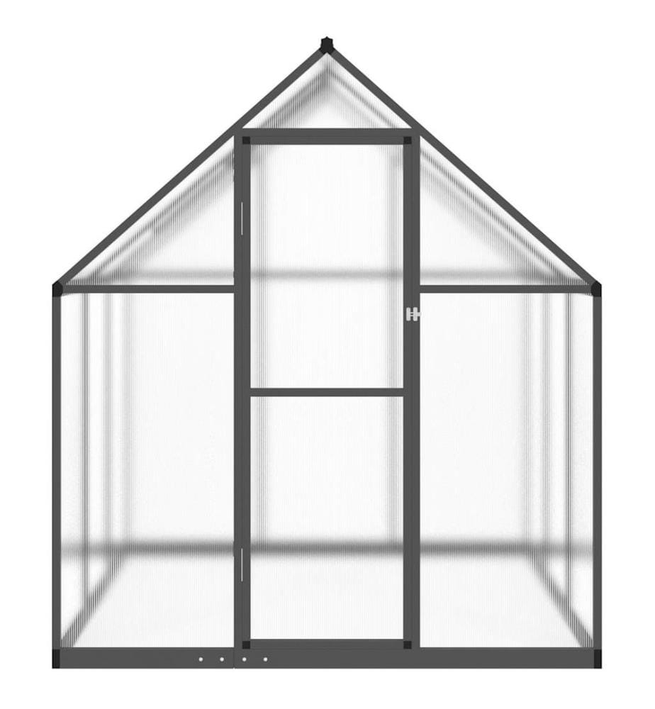 Gewächshaus mit Fundamentrahmen Anthrazit 169x169x195 cm Alu
