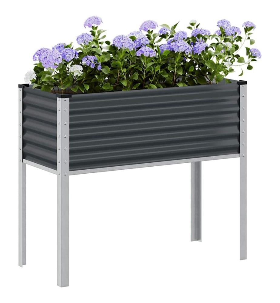 Jardinière de jardin Anthracite 100x45x90 cm Acier