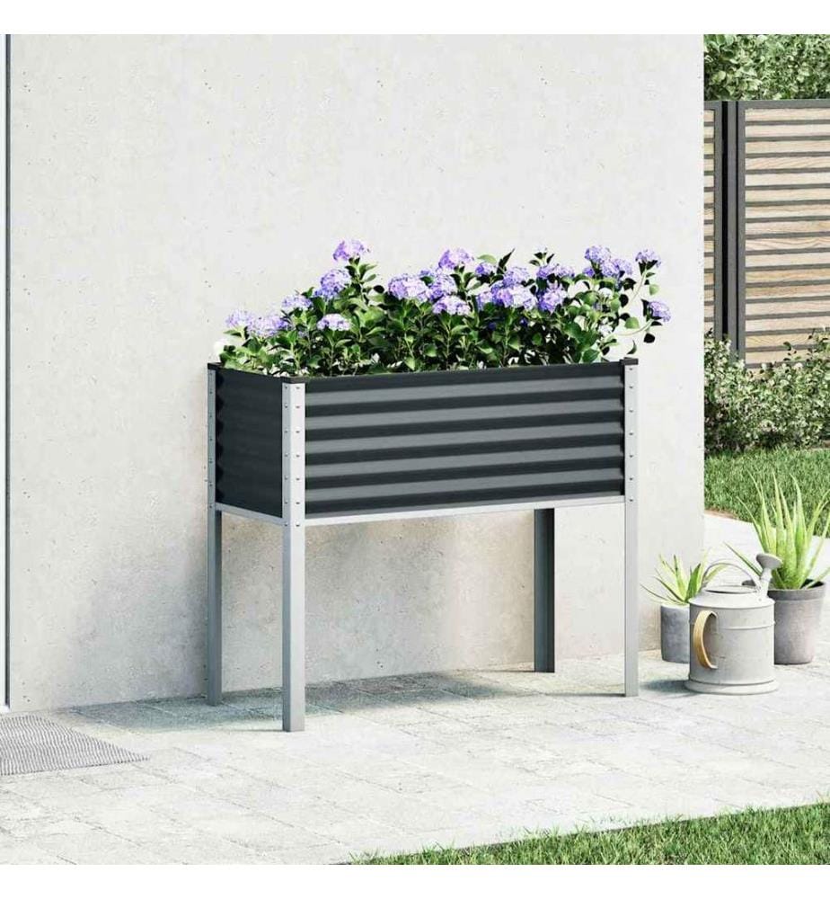 Jardinière de jardin Anthracite 100x45x90 cm Acier