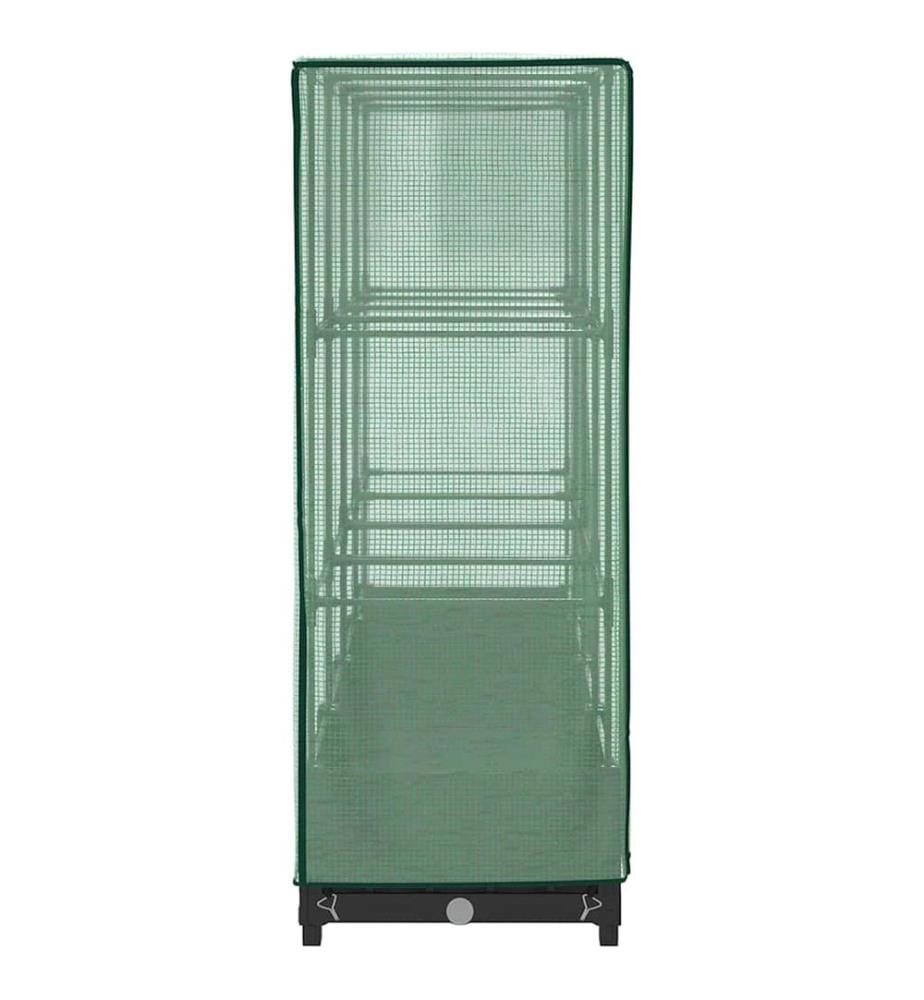 Lit surélevé avec housse de serre aspect rotin 160 x 40 x 123 cm