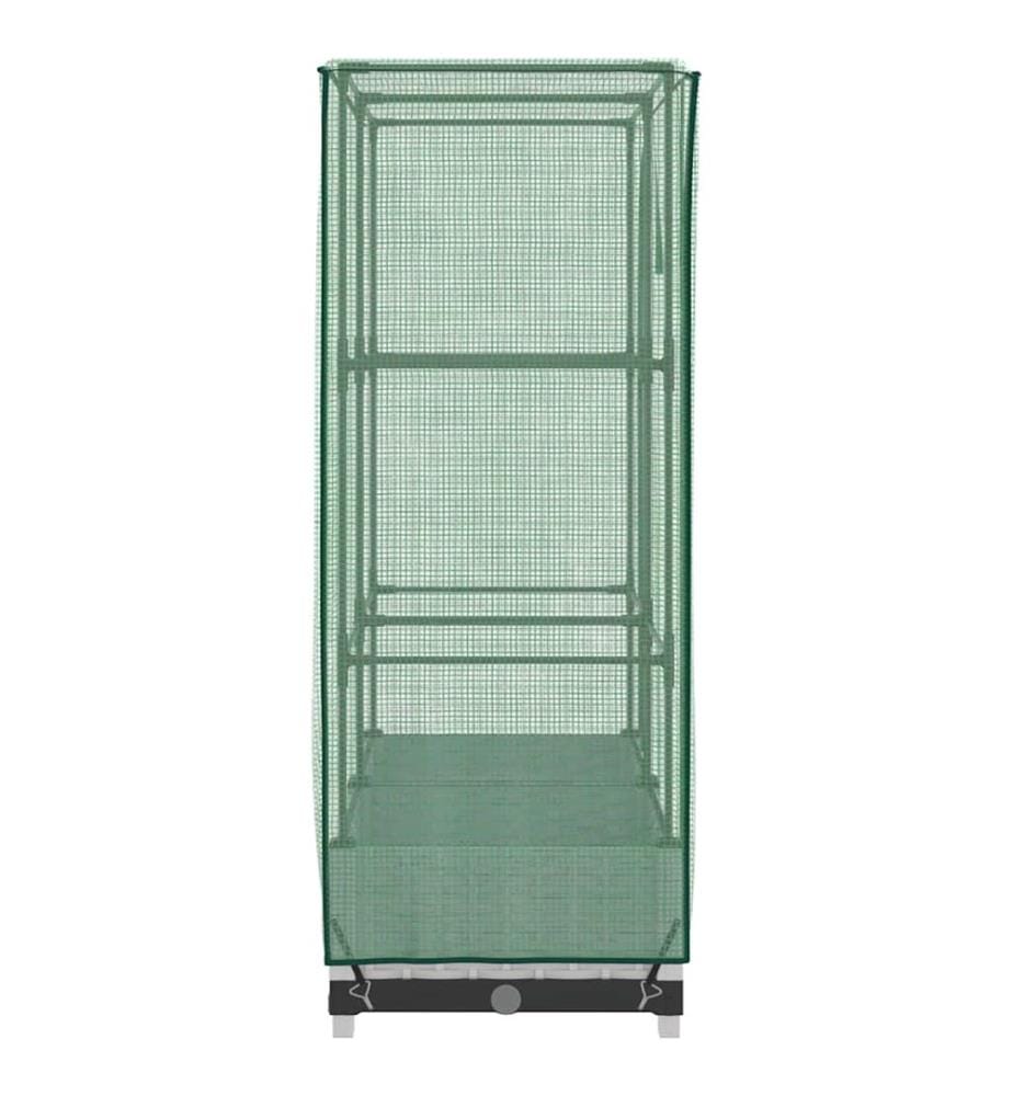 Hochbeet mit Gewächshaus-Aufsatz Rattan-Optik 80x40x123 cm