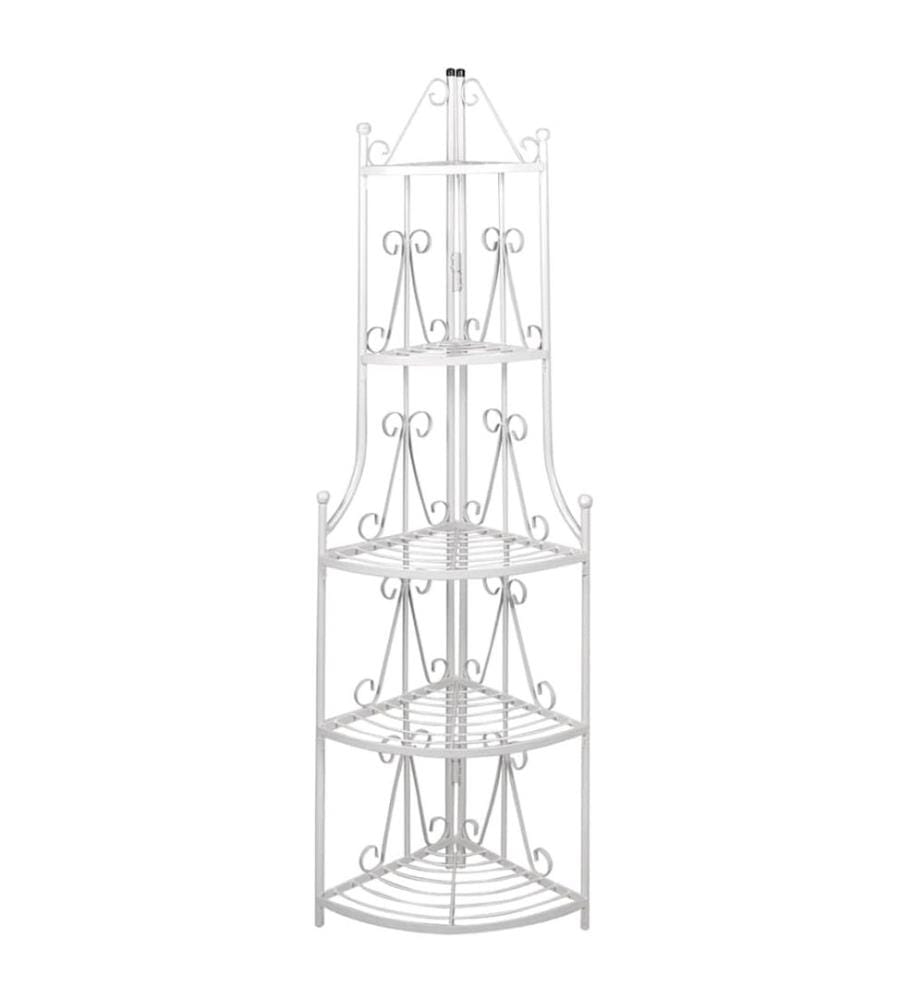 Pflanzentreppe Blumenregal Standregal Eckregal Blumentreppe Stahl weiss