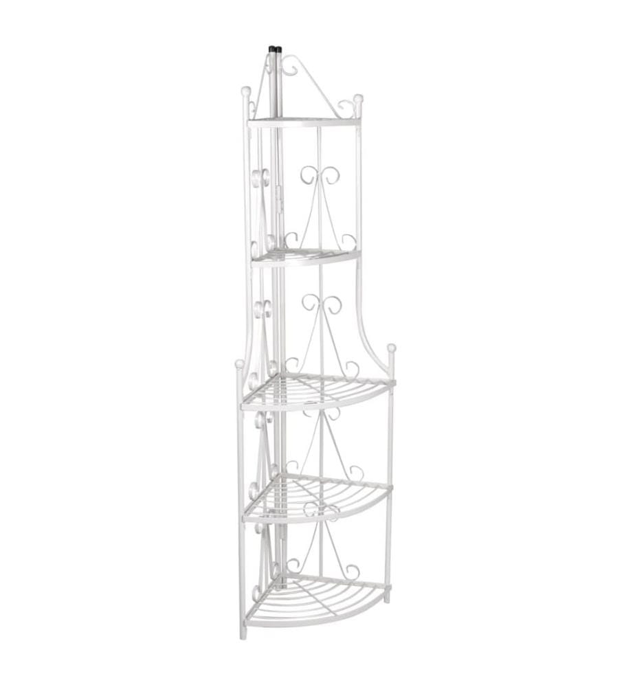 Pflanzentreppe Blumenregal Standregal Eckregal Blumentreppe Stahl weiss