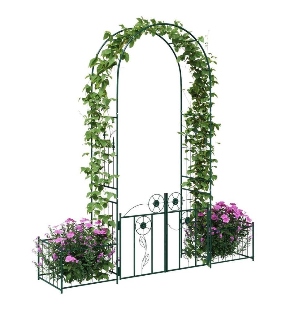 Gartenbogen mit Schloss Grün 203 x 50 x 218 cm