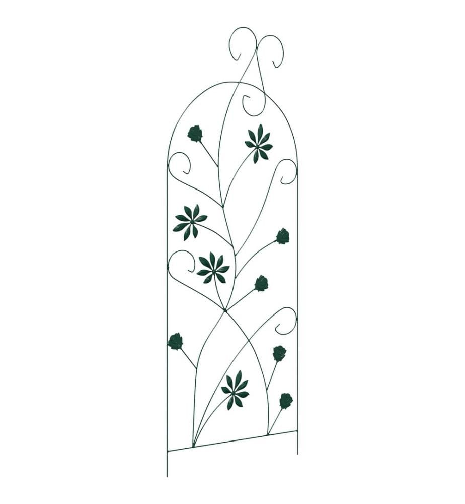 Clôture de jardin 3 pcs Vert 112 x 39,5 cm Acier