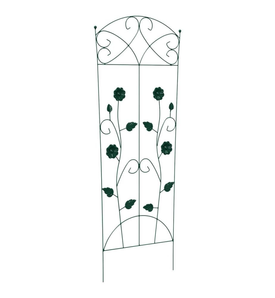 Clôture de jardin 3 pcs Vert 110,5 x 42,5 cm Acier