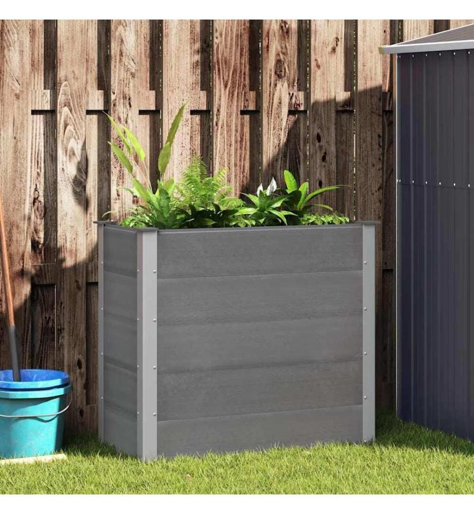 Garten-Hochbeet WPC 100 x 50 x 91 cm Grau