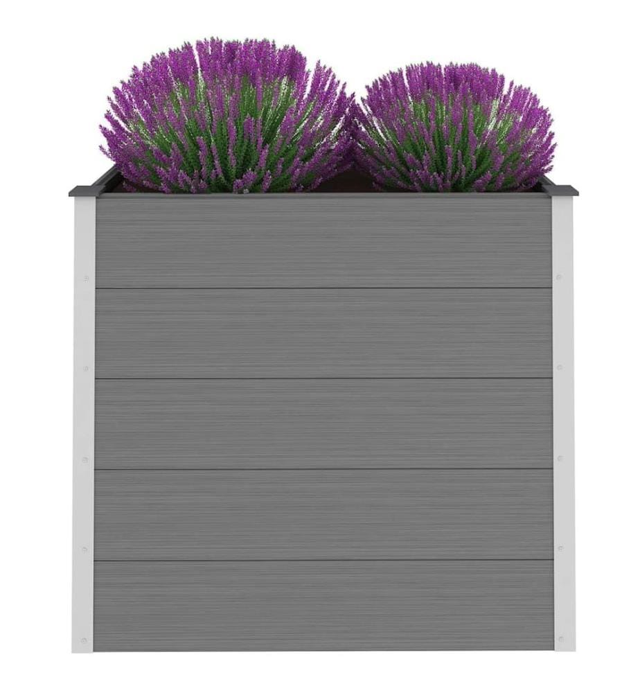 Garten-Hochbeet WPC 100 x 50 x 91 cm Grau