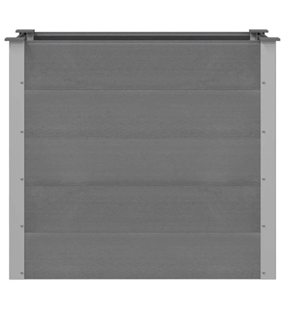 Garten-Hochbeet WPC 100 x 50 x 91 cm Grau