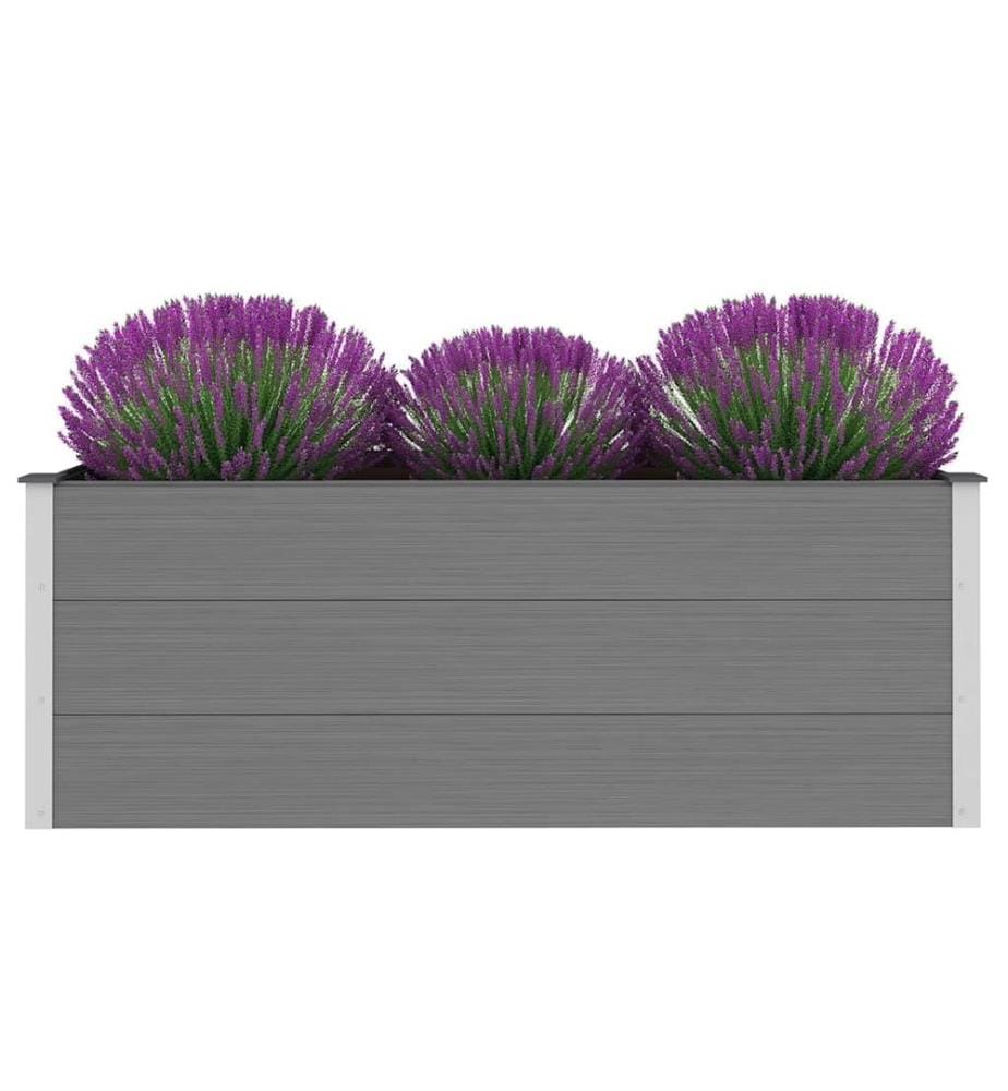 Garten-Hochbeet WPC 150 x 50 x 54 cm Grau
