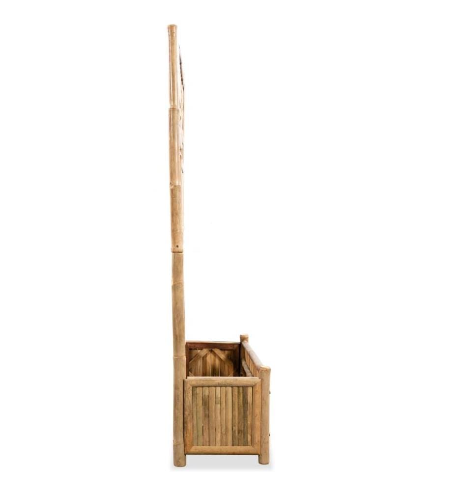 Lit surélevé de jardin avec treillis Bambou 70 cm